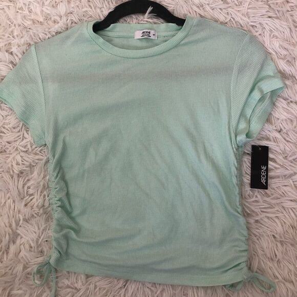 3/$25 Arlene Cropped side tie tee - Picture 5 of 5